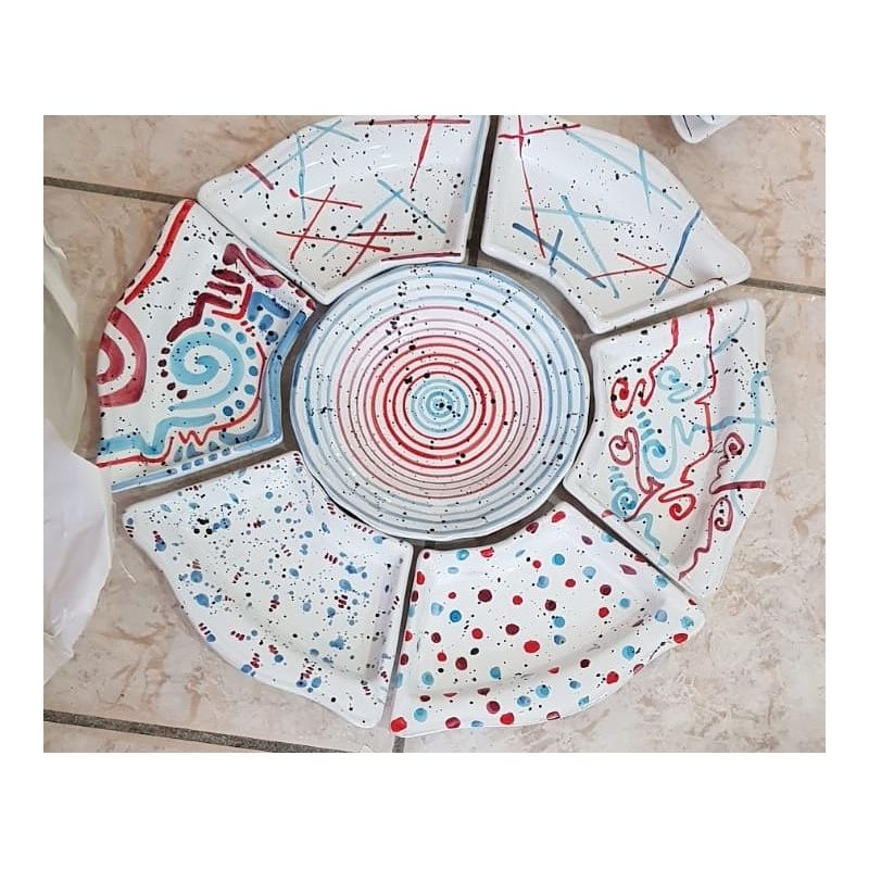 Antipastischale. Kaltes Abendessen. 7 Teile....