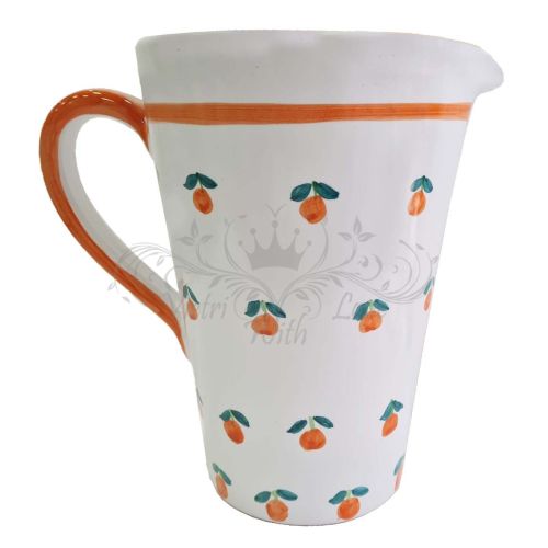 Brocca Conica. Linea Frutta. Ceramica di Vietri dipinta a...