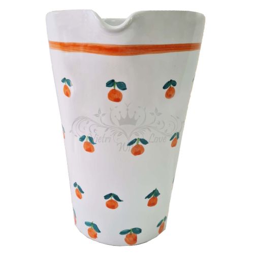 Conical Jug. Fruit Line. Hand-painted Vietri ceramic.