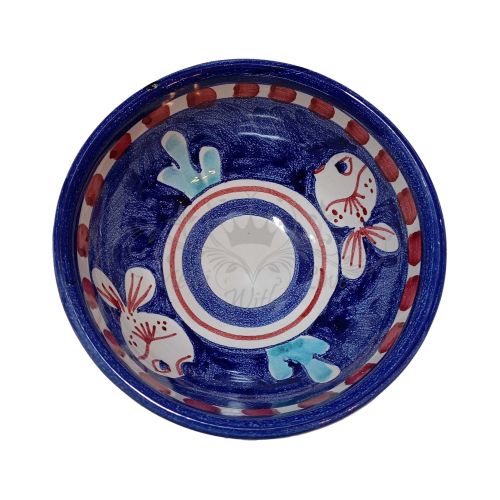 Bowl Regular border Animal line - handpainted Vietri ceramic