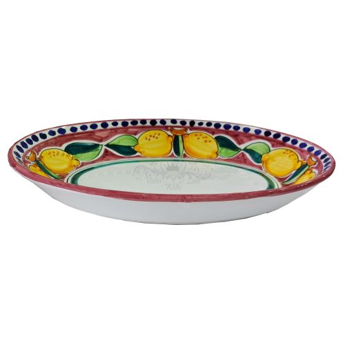 Plat ovale ou coupe. Ligne Citrons en Cercle. Céramique... 2
