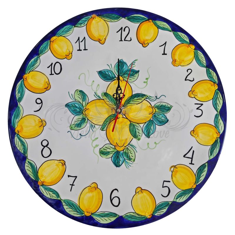 Wall clock. Lemon line. Vietri ceramic....