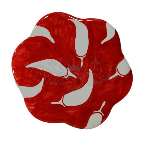 Repose-louche/repose-pot. Ligne Fortuna. Céramique de Vietri peinte à la main.