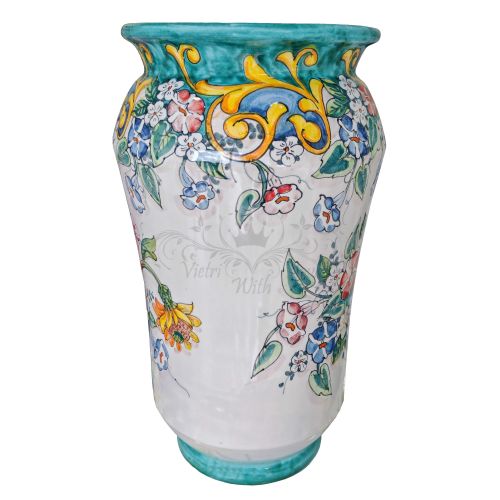 Umbrella stand vase. Baroque and flowers line, in... 2