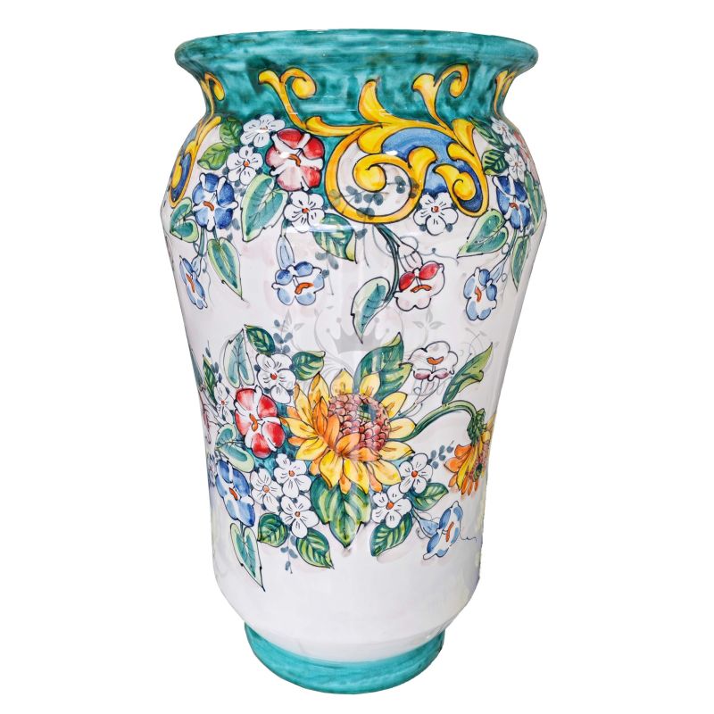 Vase parapluie. Ligne Baroque et Fleurs, en...