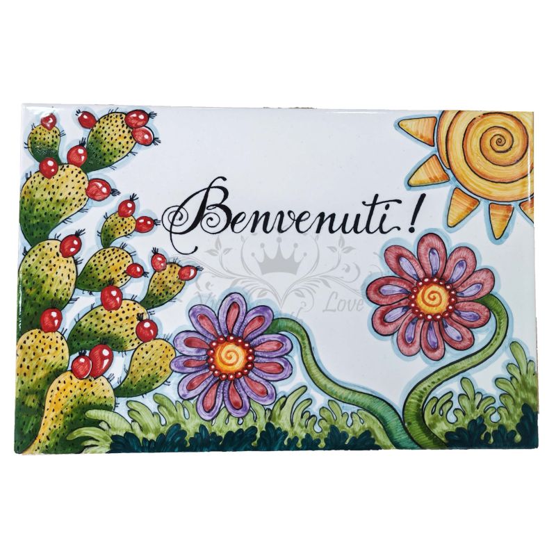 Customizable rectangular plaque. Vietri...
