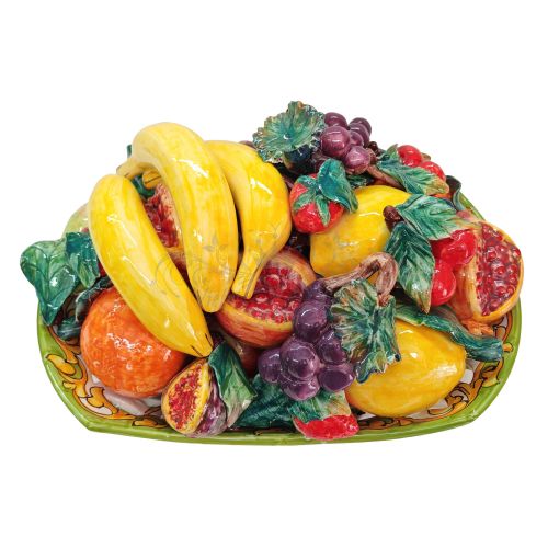Ceramic fruit basket. Hand painted Vietri ceramics