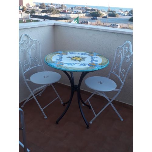 Table. Ceramicized lava stone table. Baroque.... 2