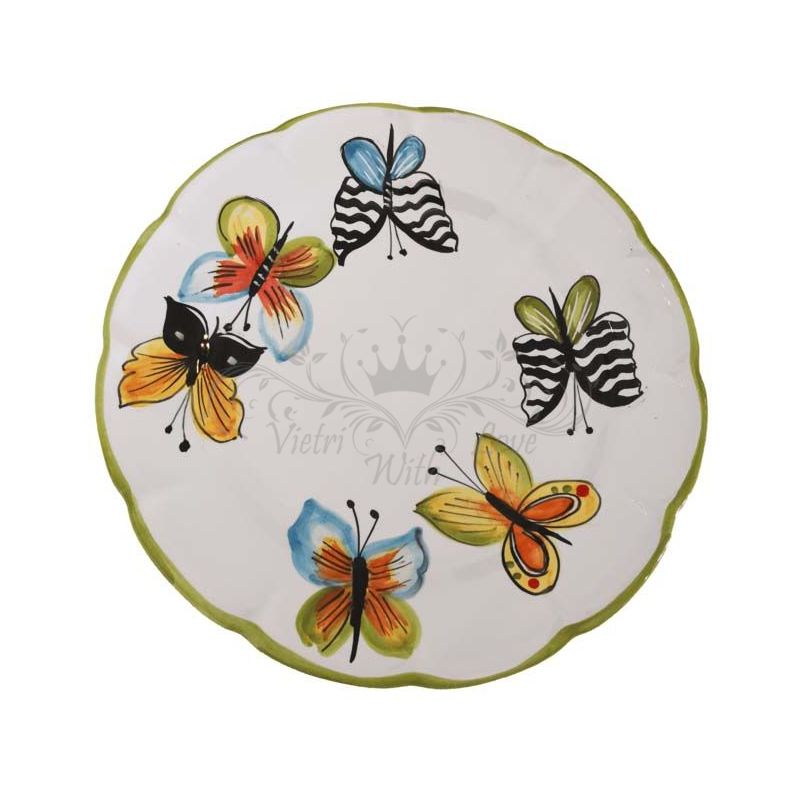 Plate. Butterfly Collection. Vietri Ceramic....