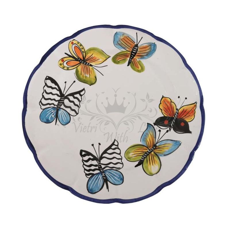 Plate. Butterfly Collection. Vietri Ceramic....
