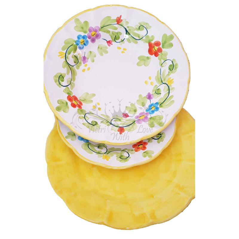 Dishes 3 pieces spring line, -handpainted...