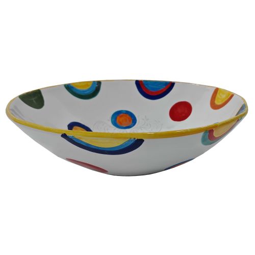 Piatto. Forma irregolare Linea Pois. Dipinto a mano. Cramica vietrese - disponibili anche piatti da portata e stoviglie