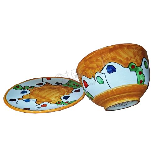 Cup. Perfect for milk, cappuccino, or tea. Little Houses line. Vietri ceramic. Hand-painted.