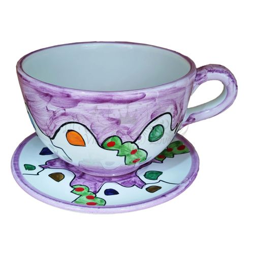 Cup. Perfect for milk, cappuccino, or tea. Little Houses line. Vietri ceramic. Hand-painted.