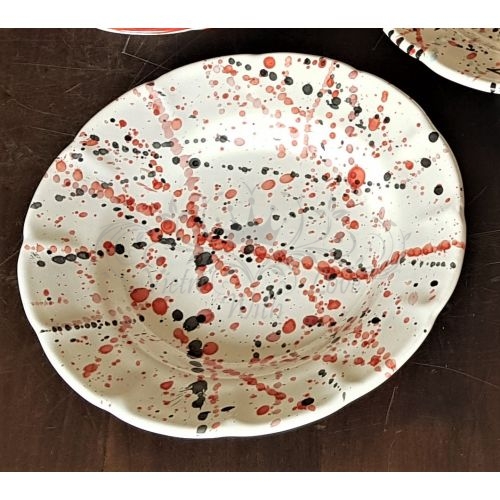 Dish, plate modern line. handpainted in Vietri ceramic dinner, fruit/dessert underplate
