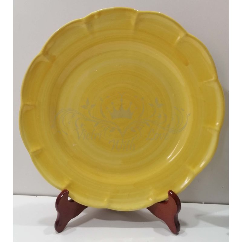Plate. Brushstroke Line. Vietri ceramic....