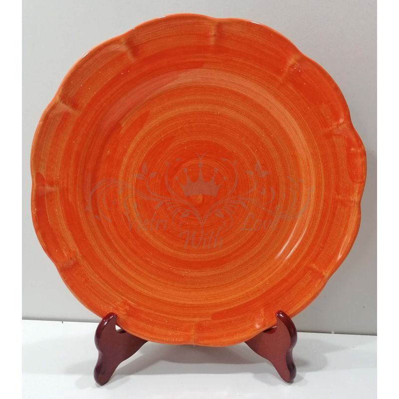 Plate. Brushstroke Line. Vietri ceramic....