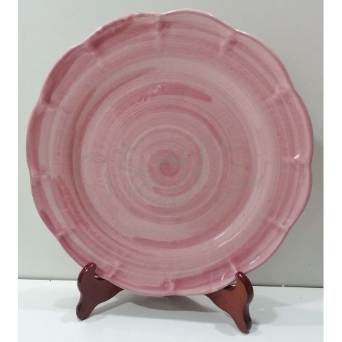 Plate. Brushstroke Line. Vietri ceramic. Hand-painted. Available: dinner, soup, fruit/dessert or charger plate.