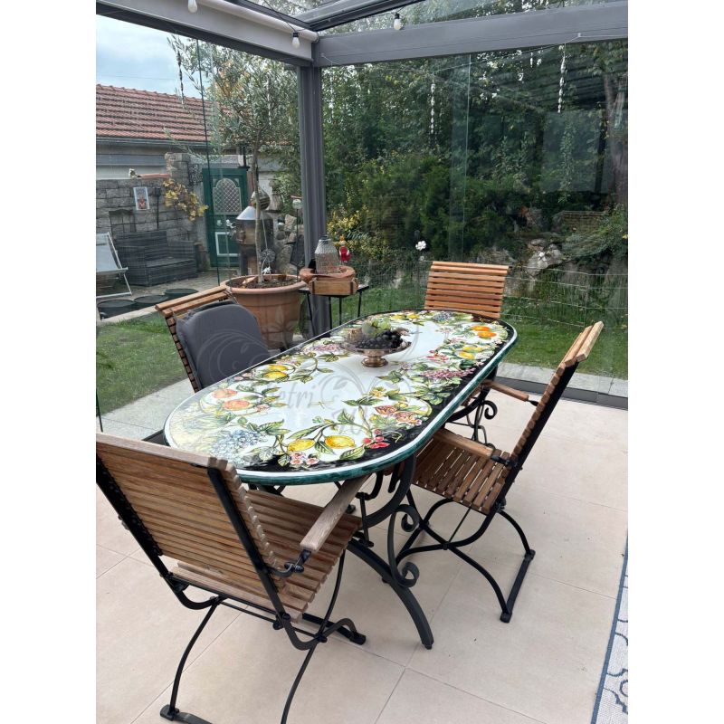 Table. Ceramicized lava stone table. Amalfi...