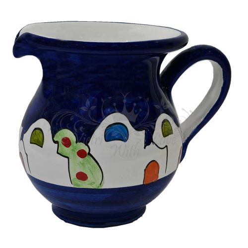 Brocca linea Casette. Ceramica di Vietri. dipinta a mano.