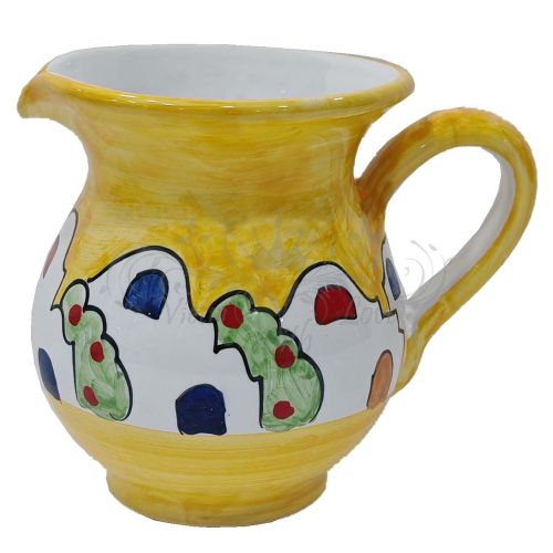 Carafe Bombée. Ligne Maisonnettes. Céramique de Vietri. Peinte à la main.
