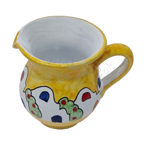 Brocca linea Casette. Ceramica di Vietri. dipinta a mano.