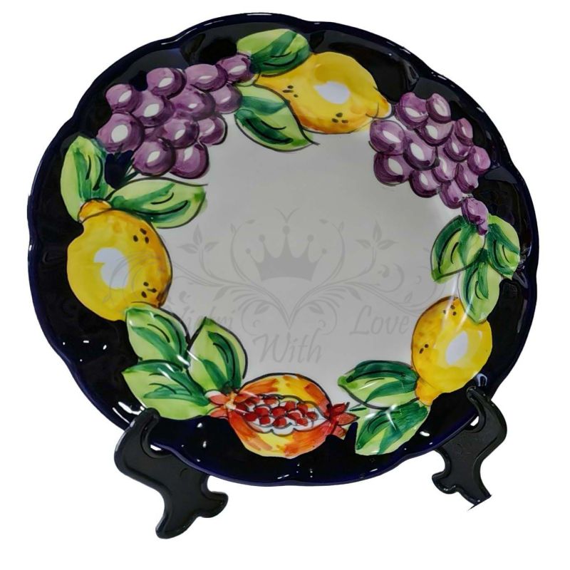 Plate. Dish. Fruit & Lemons Line. Vietri...