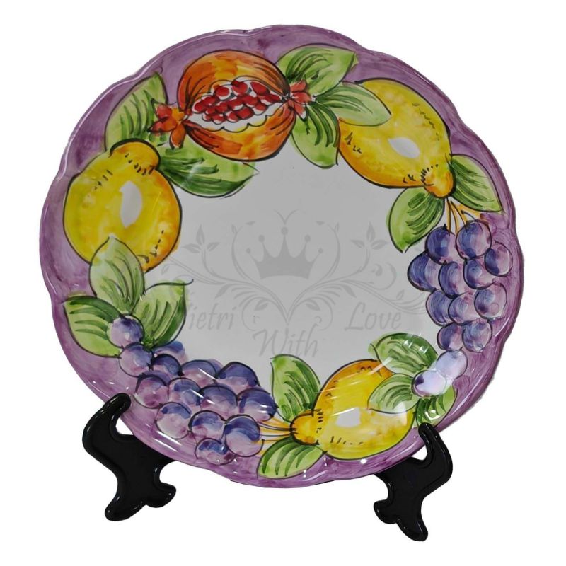 Piatto. linea frutta e limoni. Ceramica di...