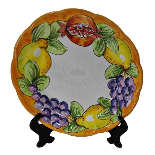 Assiette. Ligne Fruits et Citrons. Céramique de Vietri. Peinte à la main