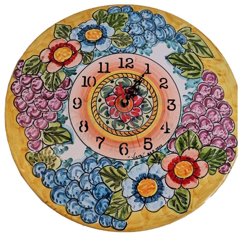 Wall clock. Fruit line. Vietri ceramic....