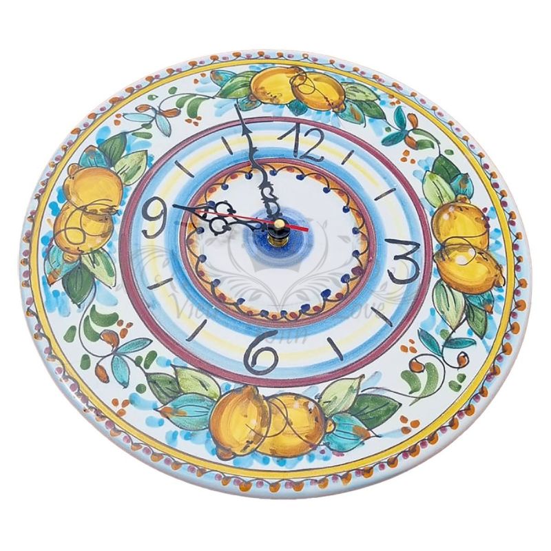 Reloj de pared. Línea Limones. Cerámica de...
