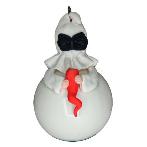 Bola Adorno Navideño. Pulcinella. Cerámica de Vietri pintada a mano.