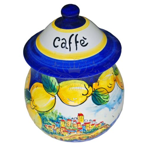 Customizable Jar. Panorama. Vietri Ceramic. Hand-Painted.