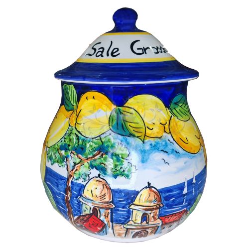 Customizable Jar. Panorama. Vietri Ceramic. Hand-Painted.