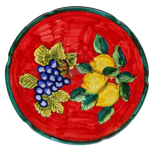 Copa ondulada, plato hondo, cuenco, ensaladera. Línea Frutas. Cerámica de Vietri pintada a mano.