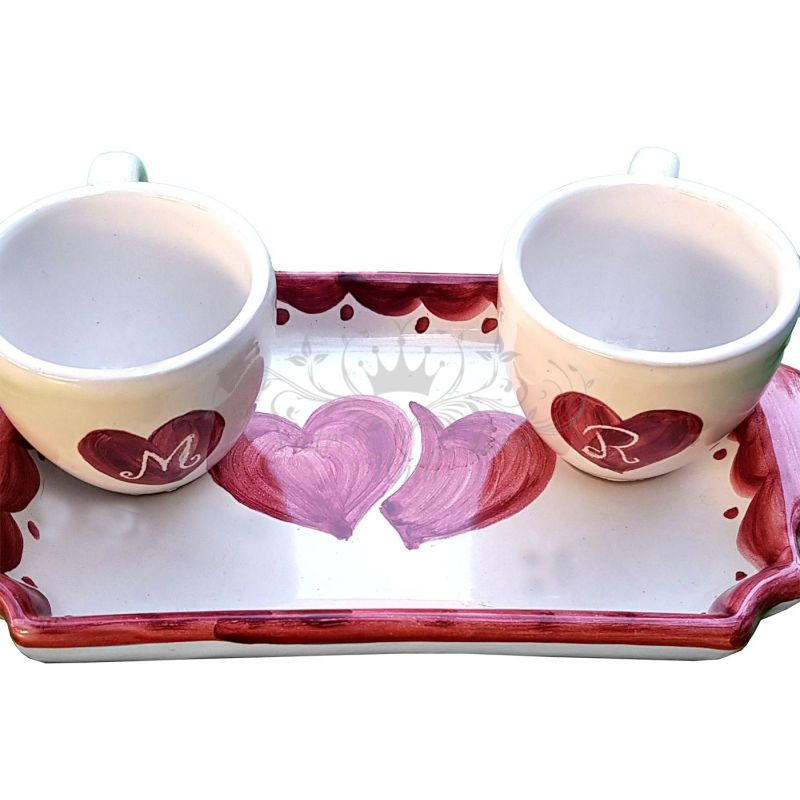 Kaffee-Tassen- und Tablett-Set „Tet-a-Tet“...