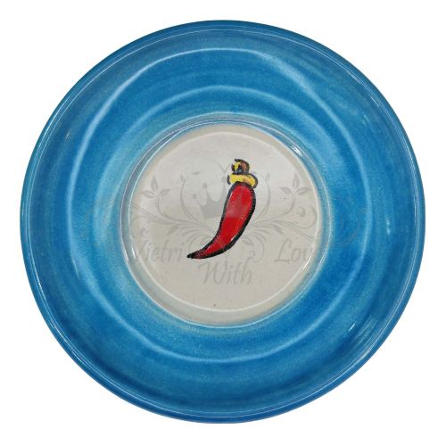 Taza con platito. Línea Napoli. Cerámica de Vietri. Pintada a mano.