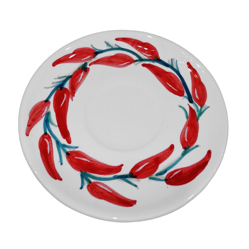 Tasse et sous-tasse. Ligne Piment. Céramique de...