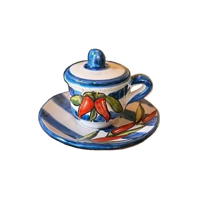 Coffee cup with saucer and lid. Chili Line....