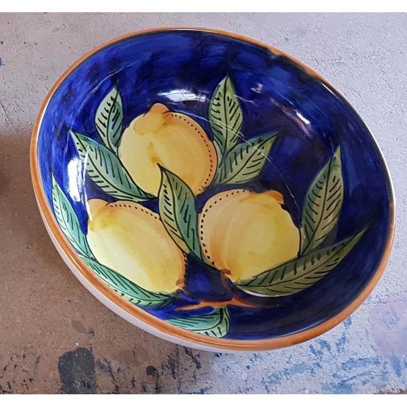 Coppa liscia piatto fondo fondina Linea Ravello. Ceramica di Vietri. Dipinta a mano