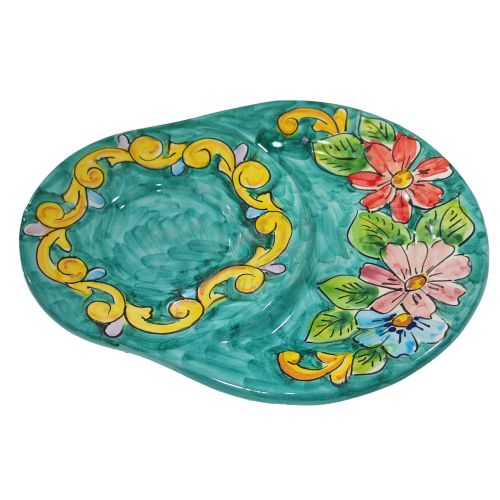 Milk cup with double saucer for biscuits, baroque line... 2