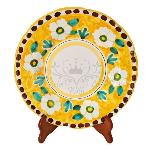 Plato. Modelo Positano. Flores. Cerámica de Vietri pintada a mano