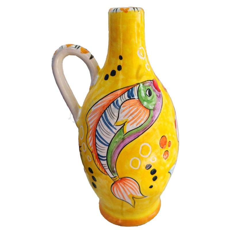 Oil & vinegar cruet bottle with handle. Sea...