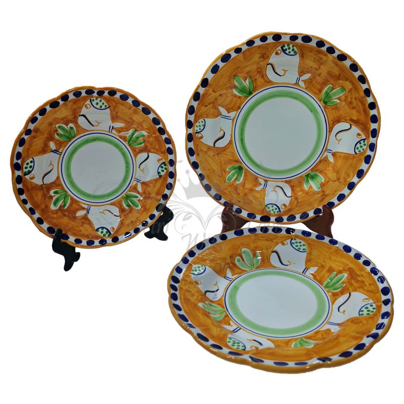 Plates Vietri ceramic animal line plates,...