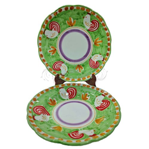 Teller-Set. Kollektion Animaletti. Handbemalte Keramik aus Vietri