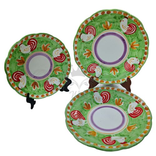 Plates Vietri ceramic animal line plates, dishes. Vietri ceramics. handmade