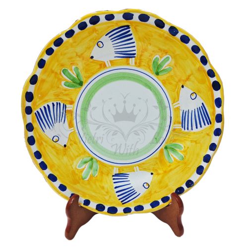 Teller-Set. Kollektion Animaletti. Handbemalte Keramik aus Vietri