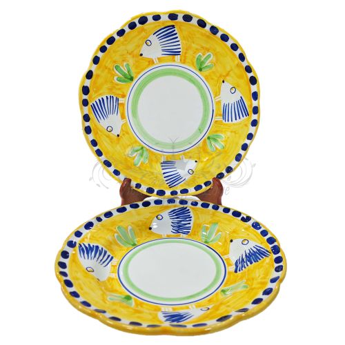 Service d'Assiettes. Collection Animaletti. Céramique de Vietri Peinte à la Main