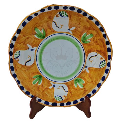 Plates Vietri ceramic animal line plates, dishes. Vietri ceramics. handmade