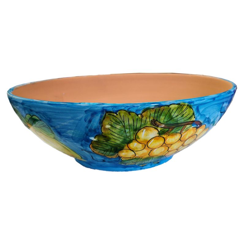 Vaso ciotola decoro Frutta e Limoni.  Ceramica...